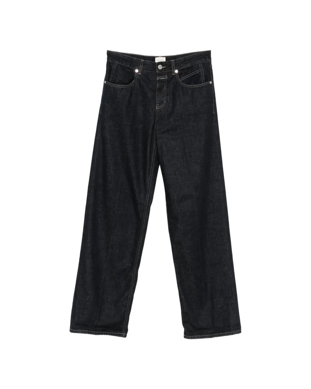 Jean Ample Nikka À Patch Logo Closed en coloris Blue