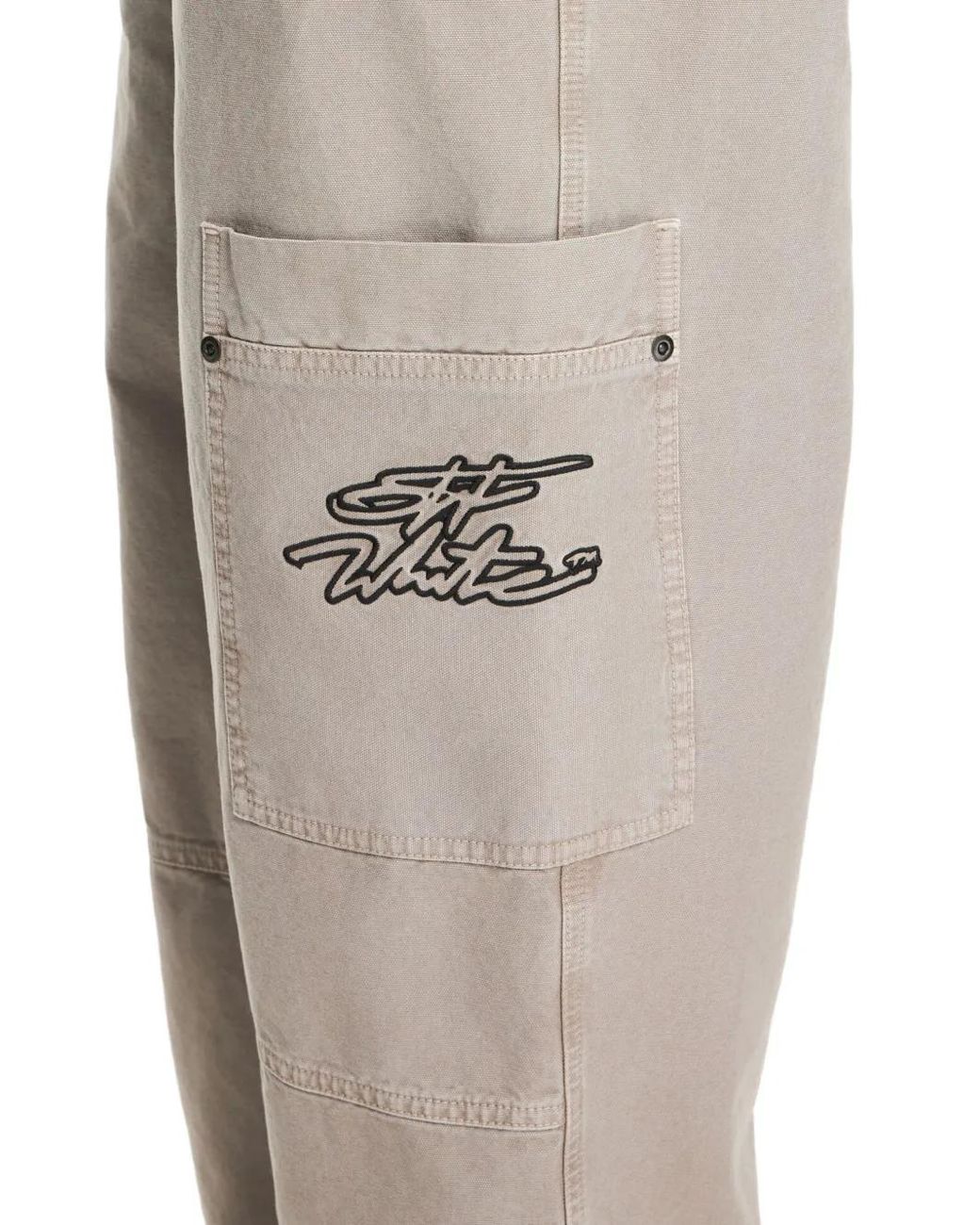 Off-White c/o Virgil Abloh Multicolor Script Cotton Cargo Pants for men