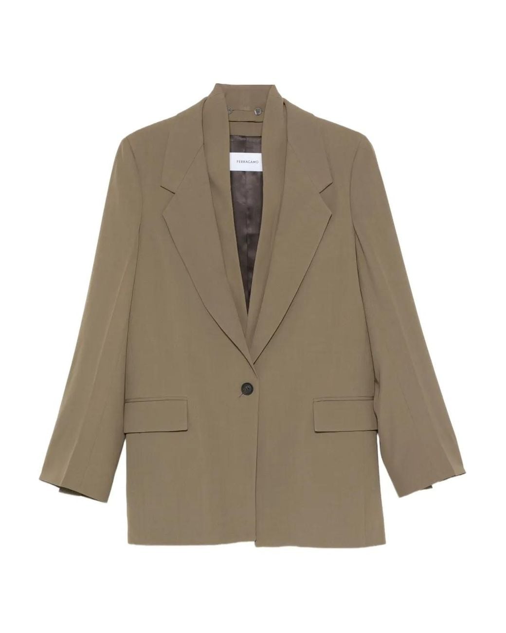 Ferragamo Natural Notched-Lapel Blazer for men