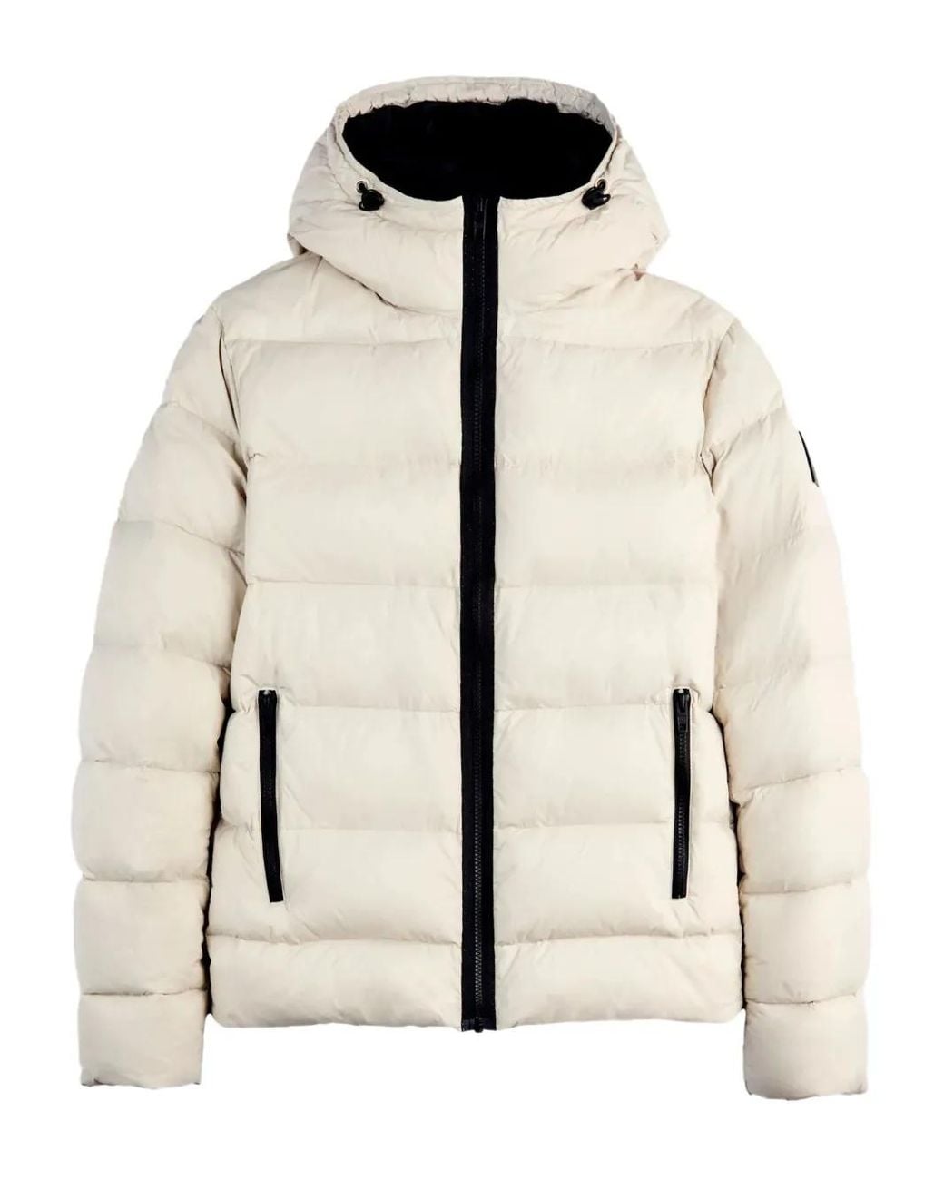 Fay Natural Quilted Hooded Jacket for men