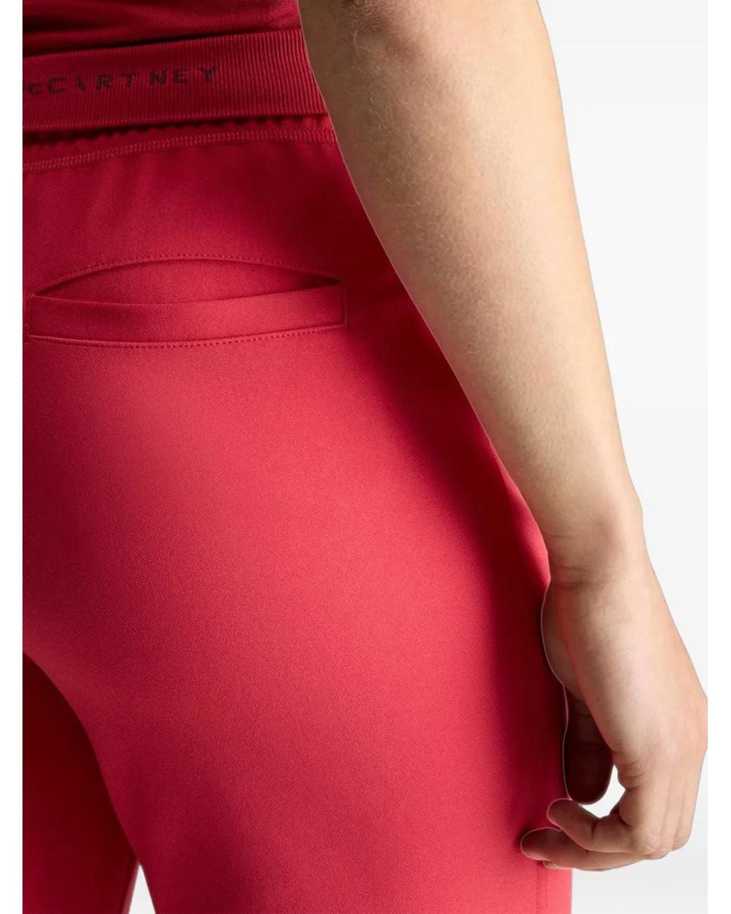 Adidas By Stella McCartney Red Knitted Track Pants