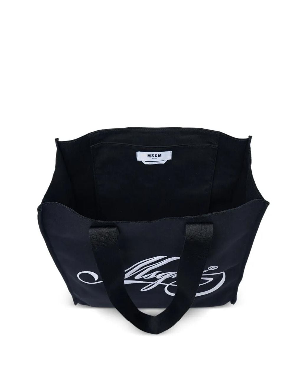 MSGM Blue Logo-Print Tote Bag