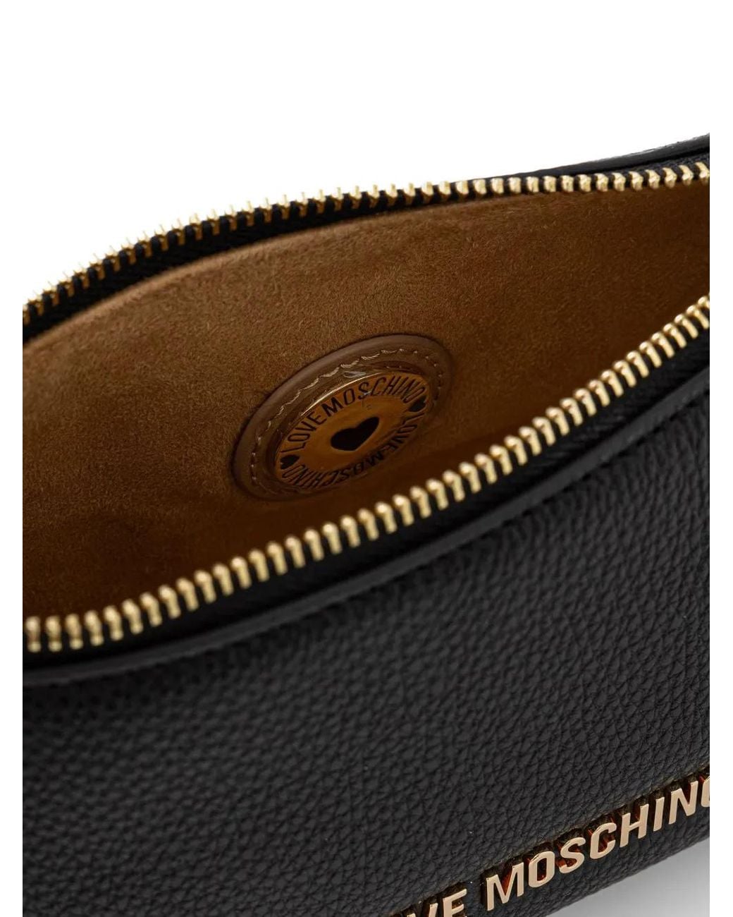 Love Moschino Black Logo-Lettering Shoulder Bag