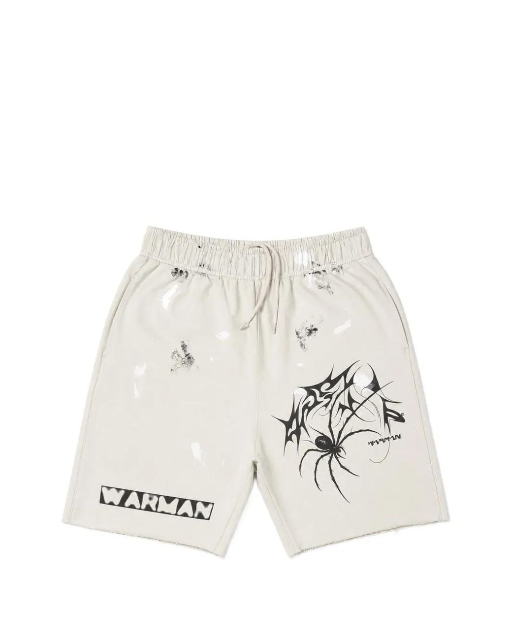 WARMAN White Short De Sport À Imprimé Graphique for men