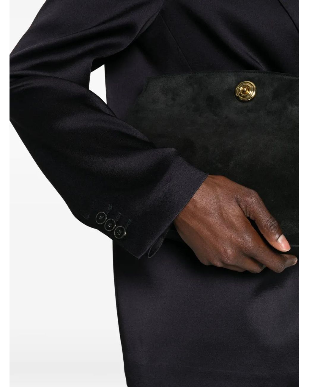 Forte_forte Blue Veste Satinée À Simple Boutonnage