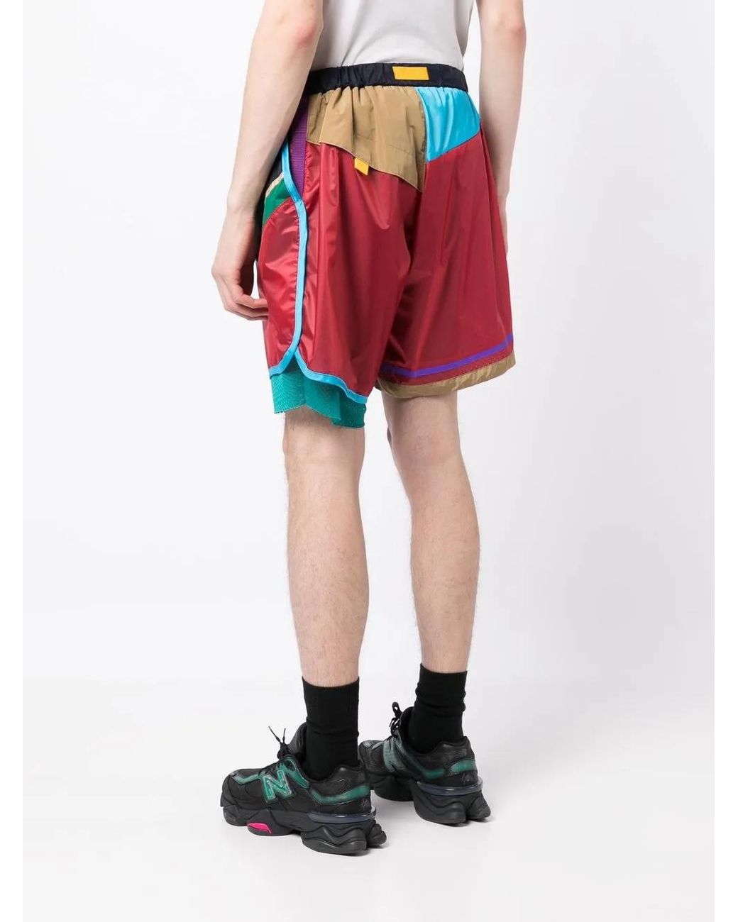 Kolor Shorts Met Patchwork in het Red voor heren