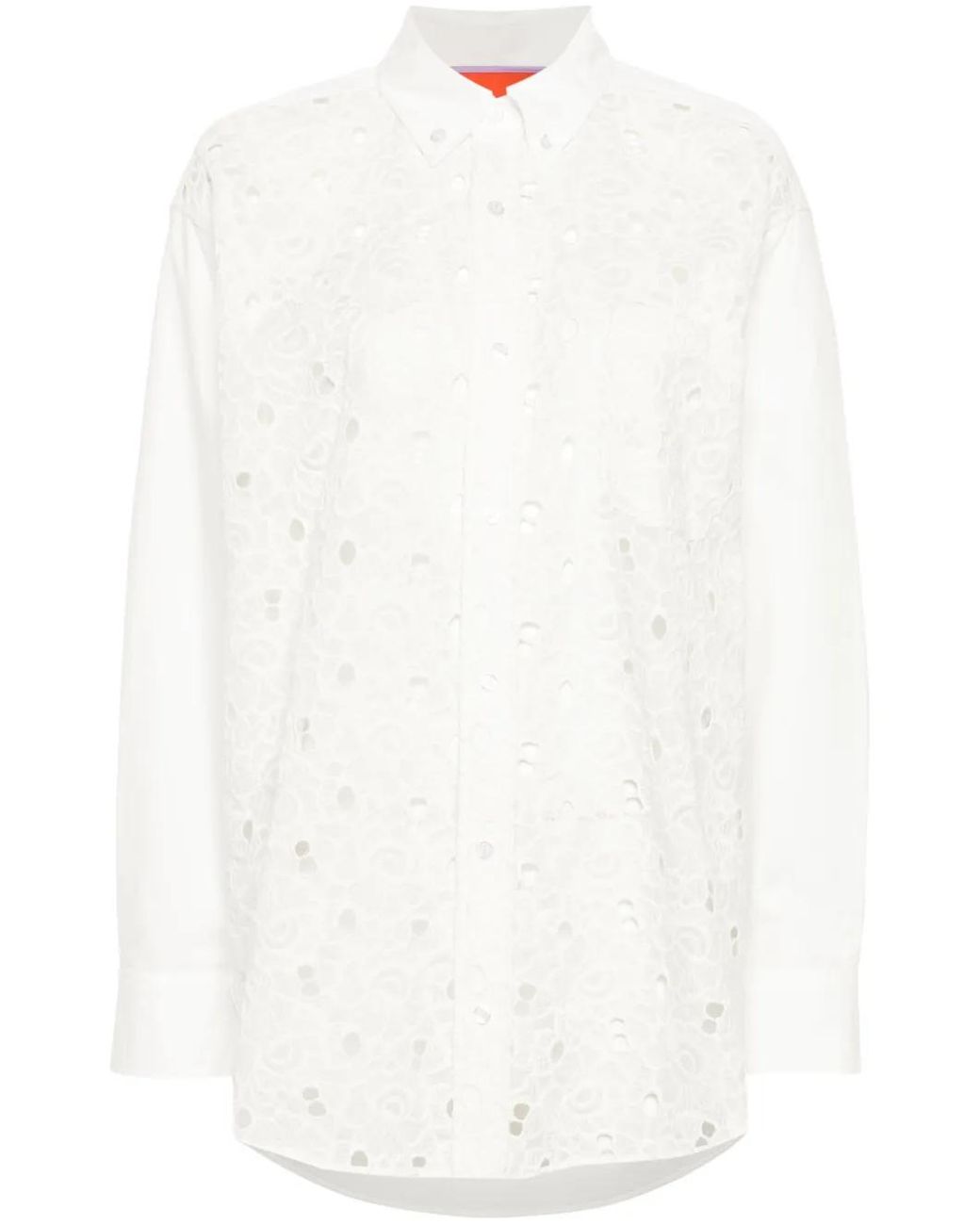 LaDoubleJ White Better Than Your Boyfriend's Lace Shirt