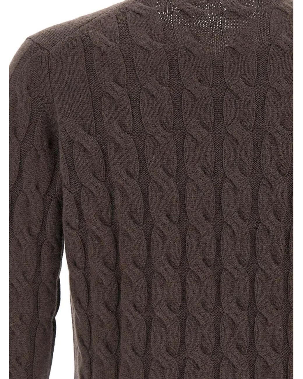 Kangra Gray Cable-Knit Sweater for men