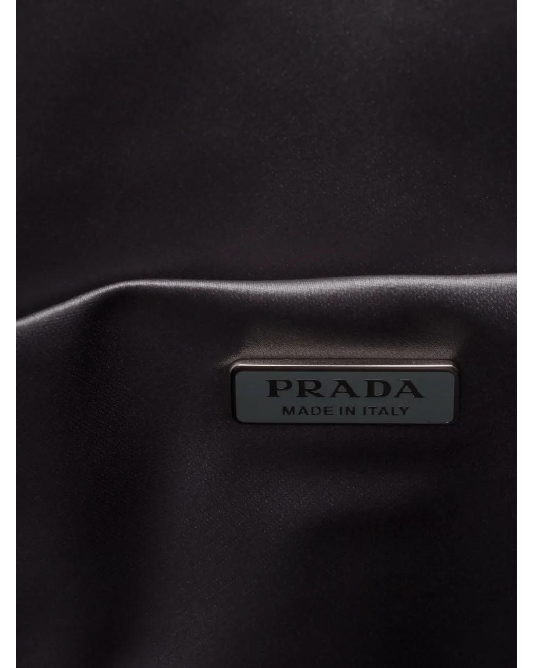 Prada Gray Wish Drawstring Pouch