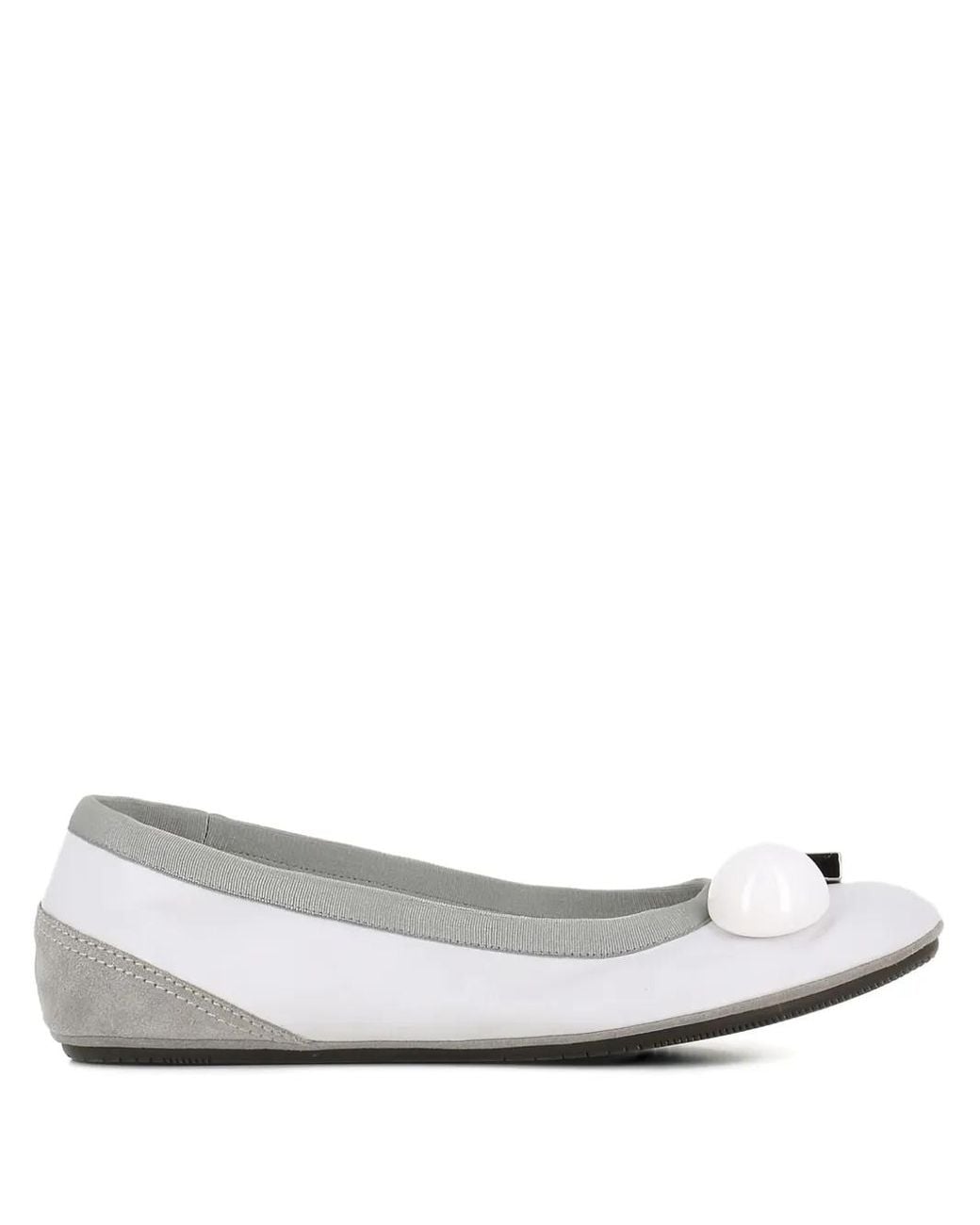 Dove Nuotano Gli Squali White Becky Ballerina Shoes