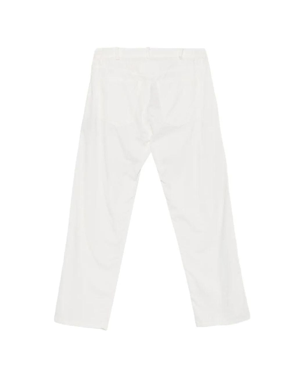 Private 0204 White Elasticated-Waist Trousers