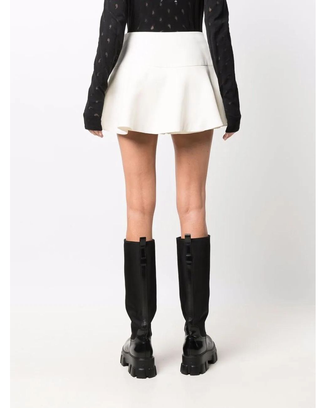 Valentino Garavani White Flared-Effect Mini Skort