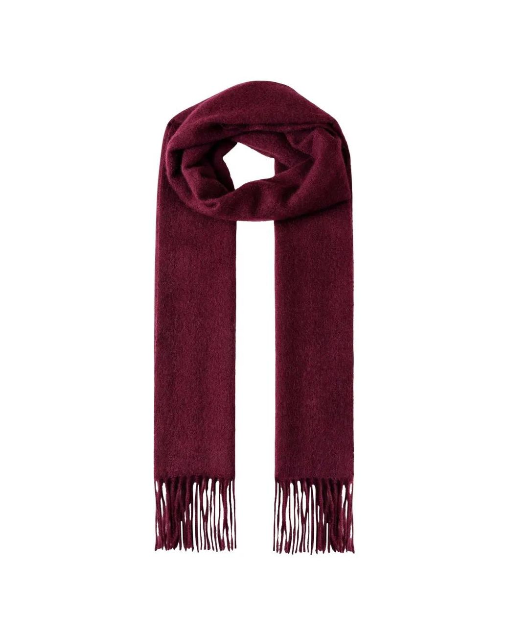 Hackett Purple Fringed-Edge Scarf for men
