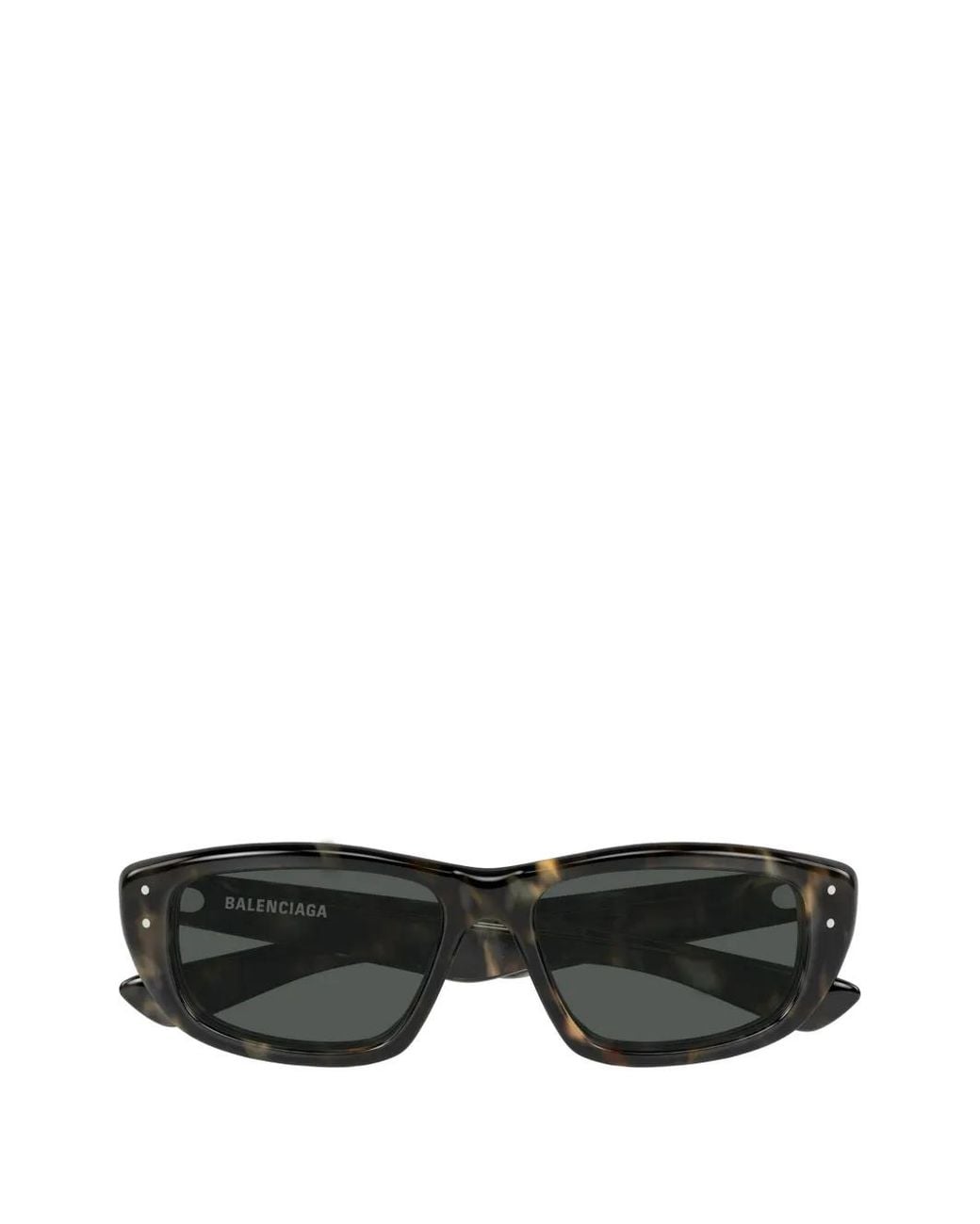 Balenciaga Black Rectangle-Frame Sunglasses for men