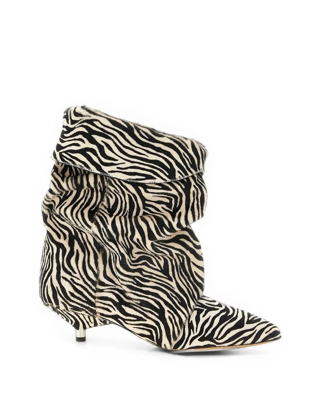 Isabel Marant Black Edrik Zebra-Print Ankle Boots