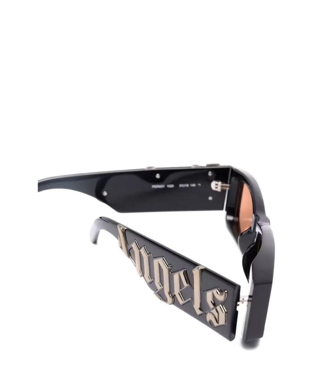 Palm Angels Black Lunettes De Soleil Rectangulaires À Logo