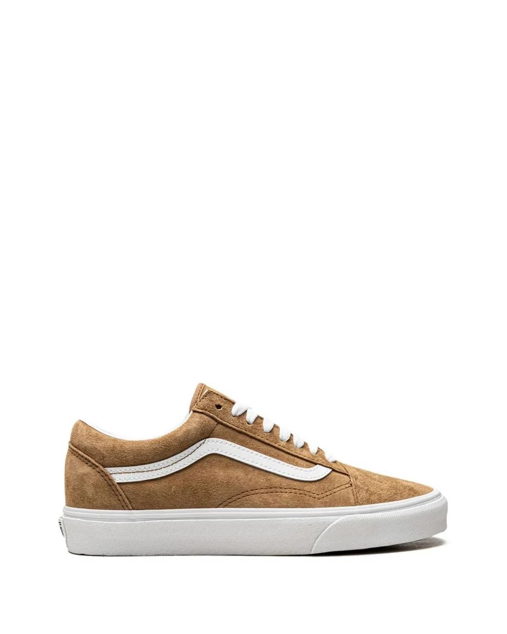 Vans White Old Skool "Pig Suede" Sneakers