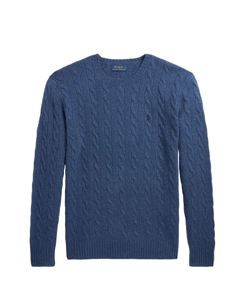 Polo Ralph Lauren Blue Pull En Maille Torsadée for men