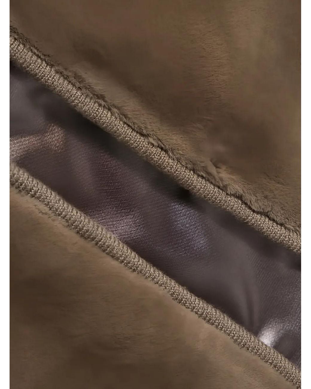 Moose Knuckles Green Ribbed-Knit Shearling Hooded Jacket