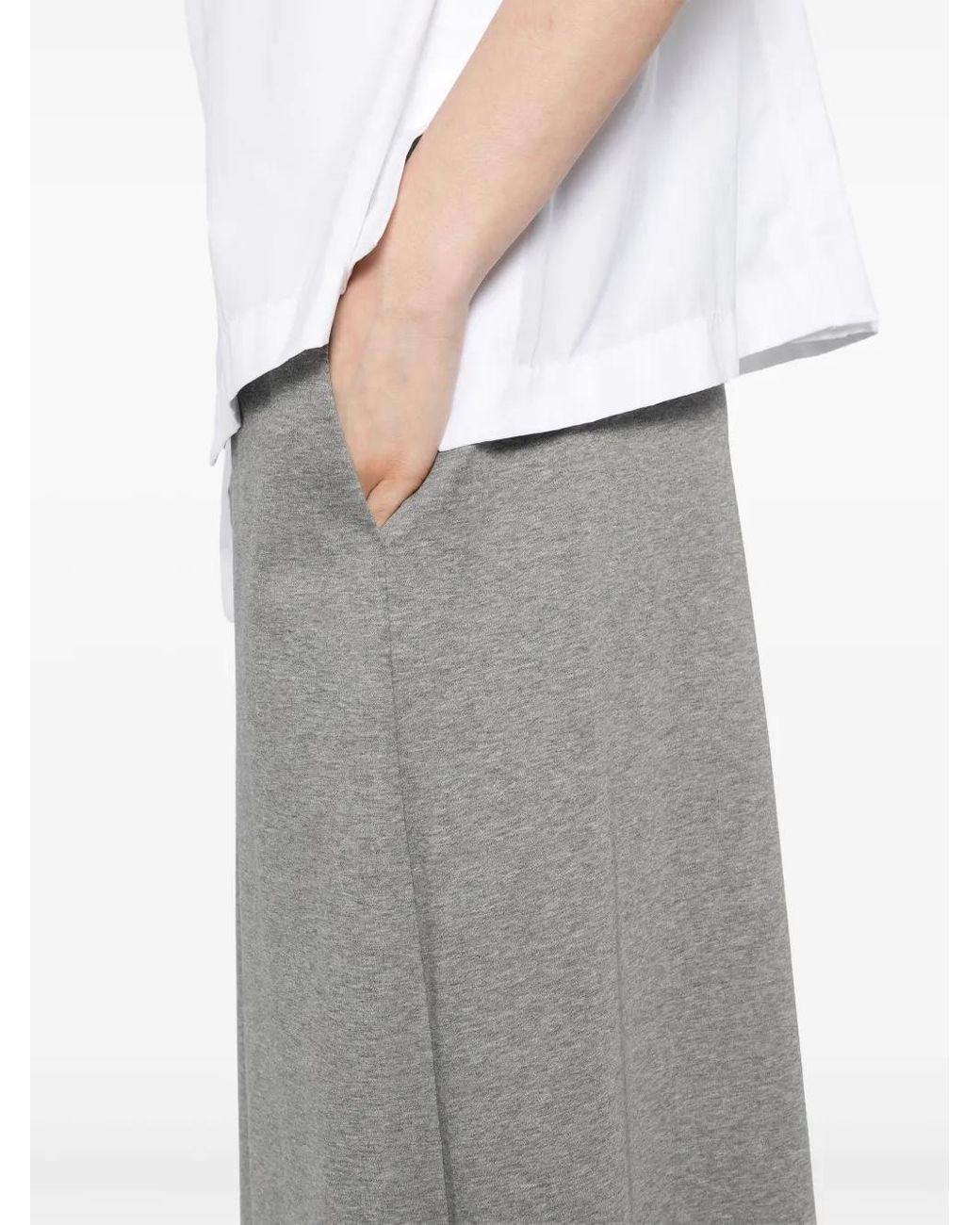 JNBY Gray A-Line Long Skirt