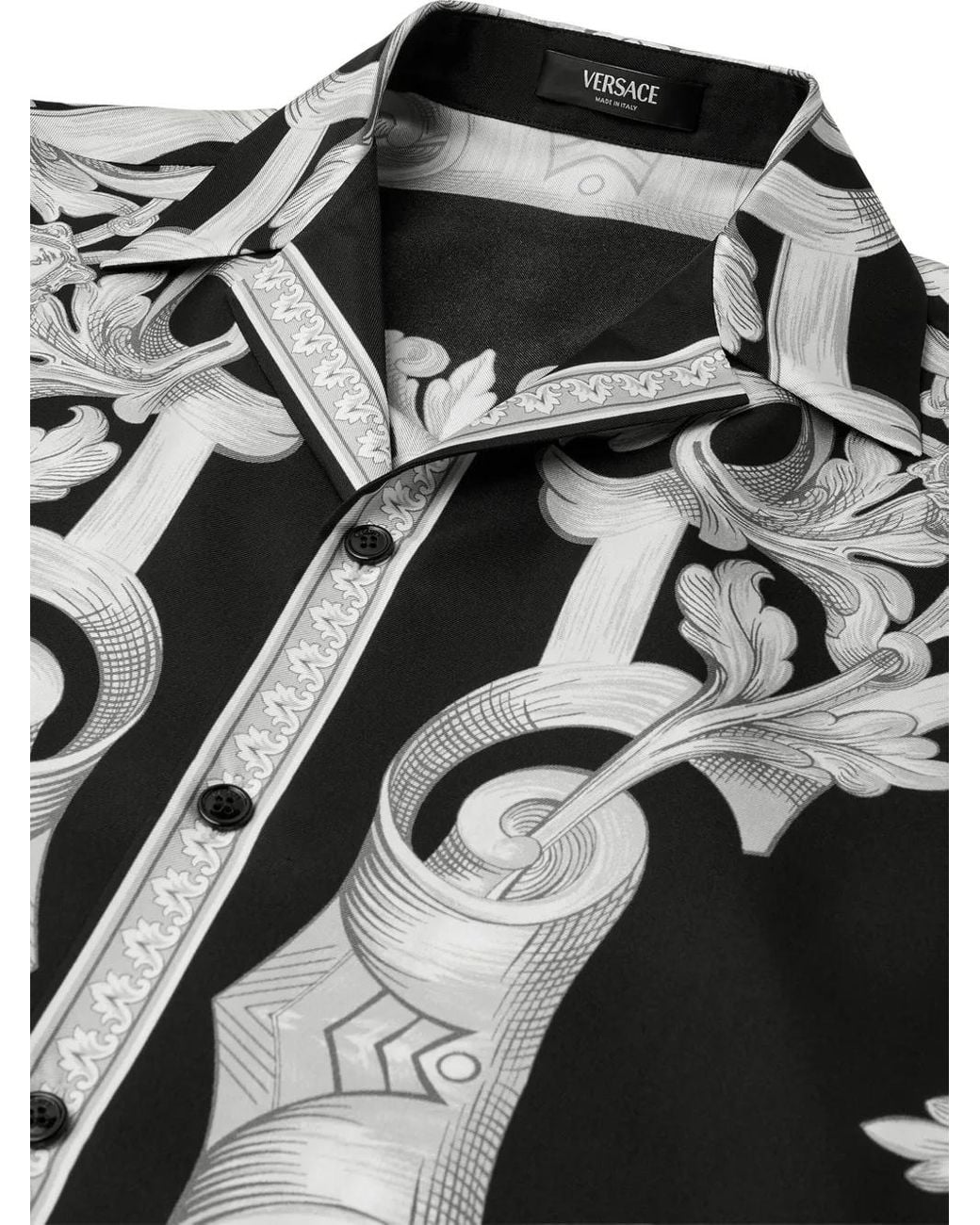 Versace Black Short Sleeve Shirts for men