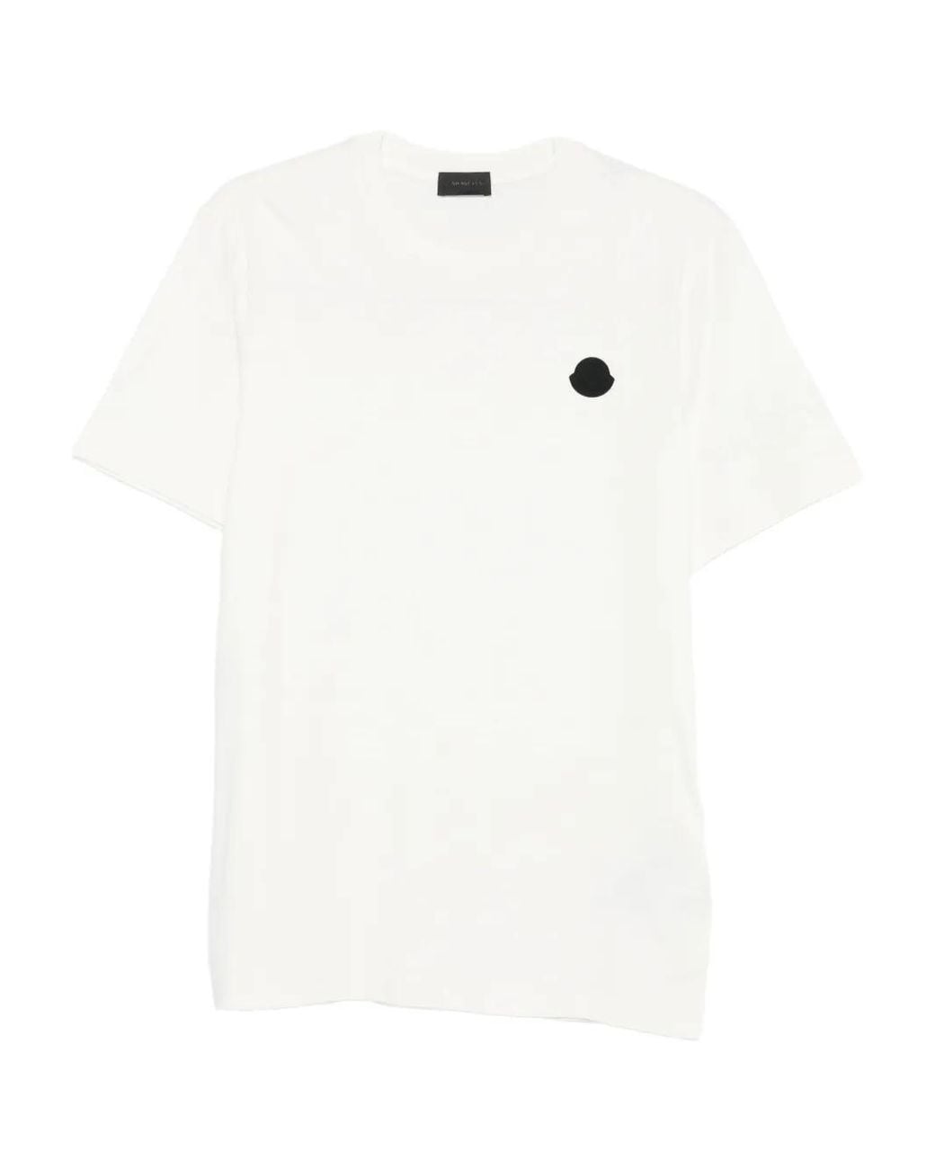 Camiseta Con Parche Del Logo Moncler de hombre de color White