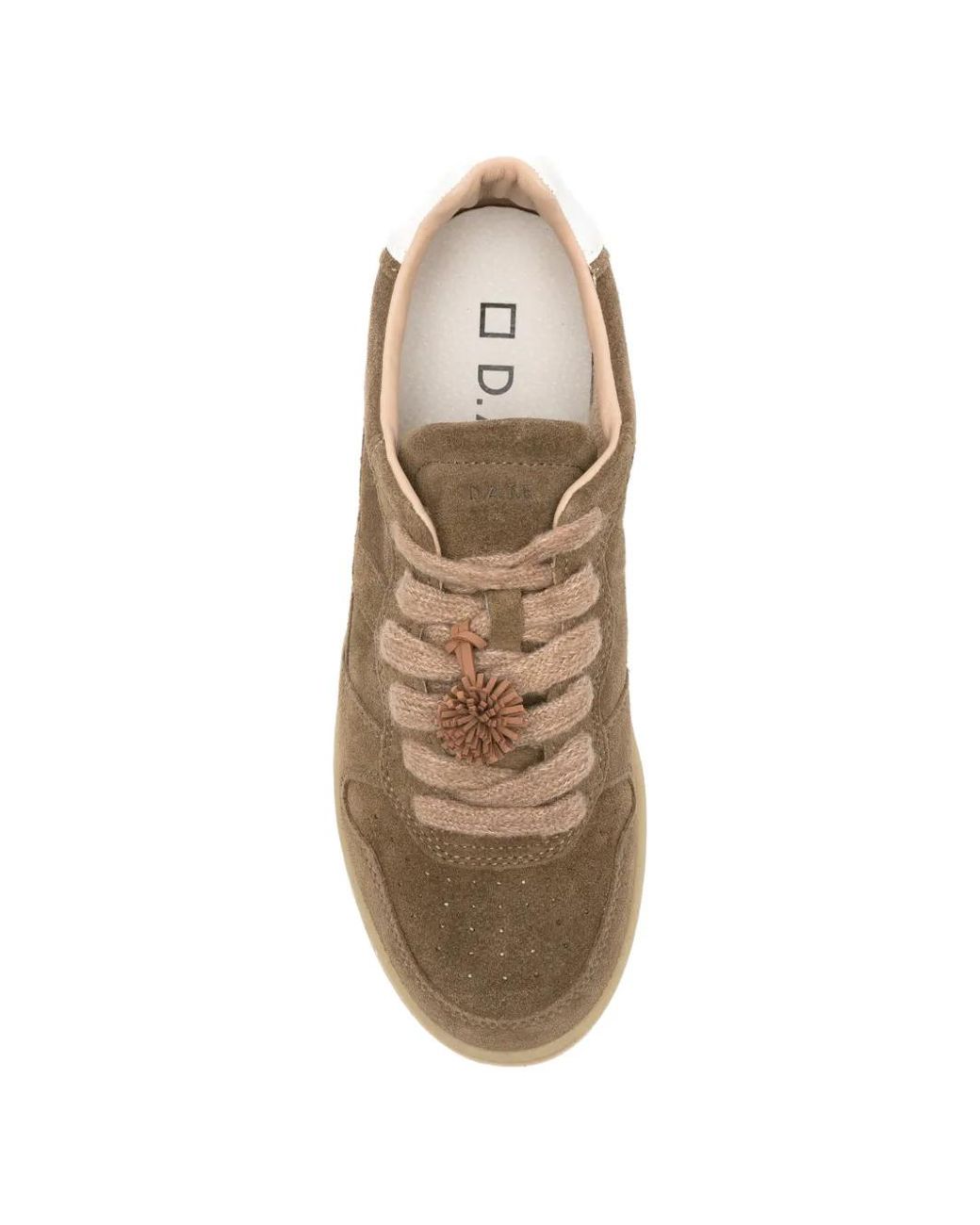 Date Brown Court 2.0 Logo-Embossed Suede Sneakers for men