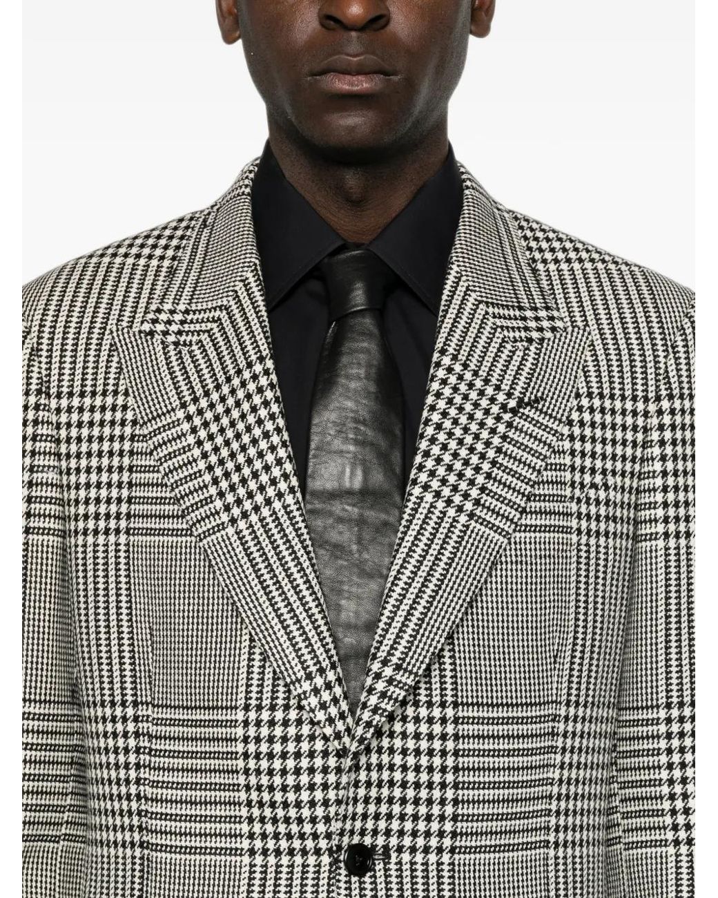Tom Ford Gray Shelton Prince Of Wales Checked Blazer for men