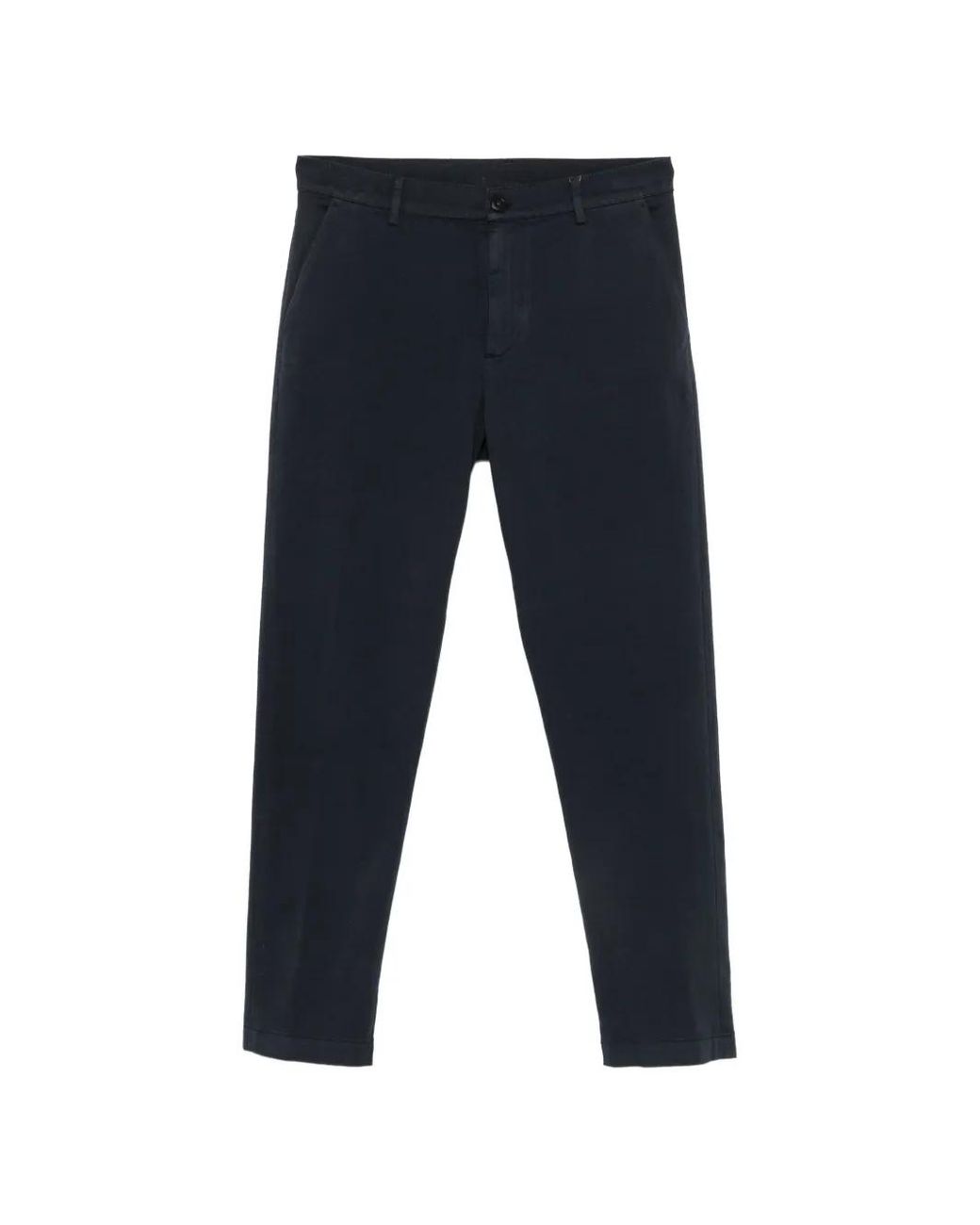 Canali Blue Twill-Weave Slim-Fit Trousers for men