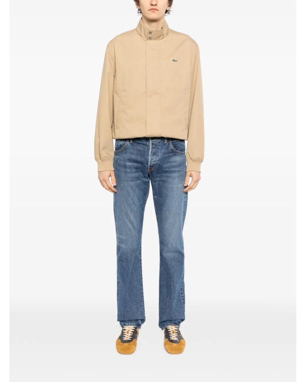 Lacoste Natural Water-Repellent Twill Harrington Jacket for men