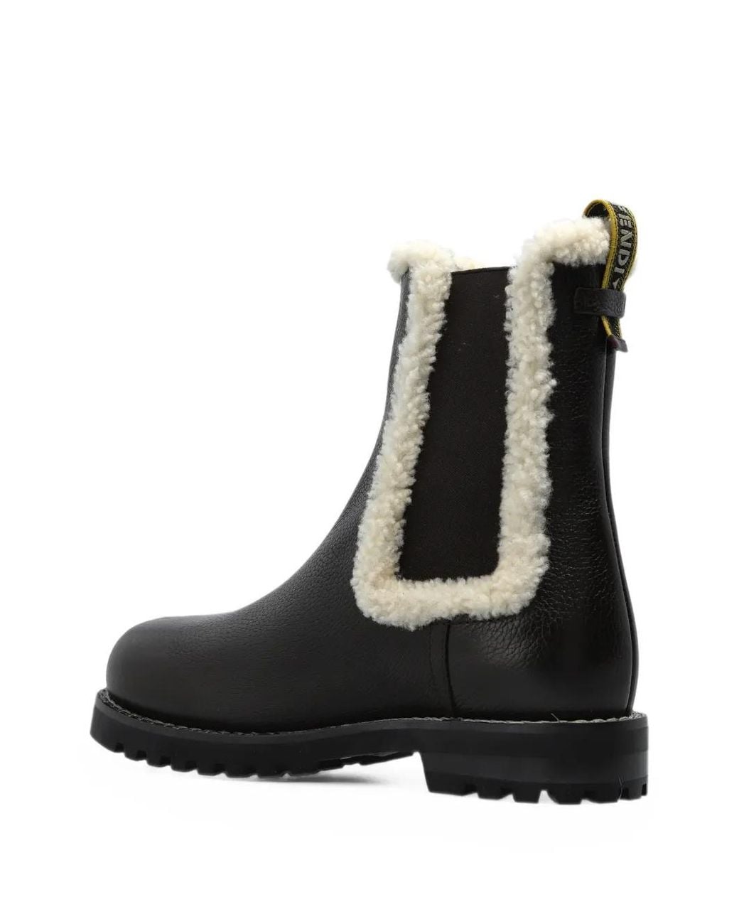 Fendi Black Commando Leather Chelsea Boots