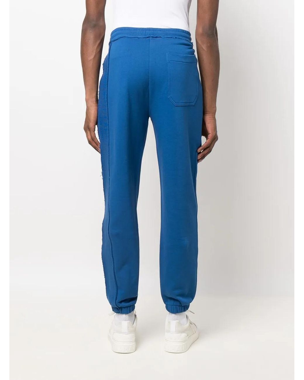 Helmut Lang Blue Drawstring Track Pants for men