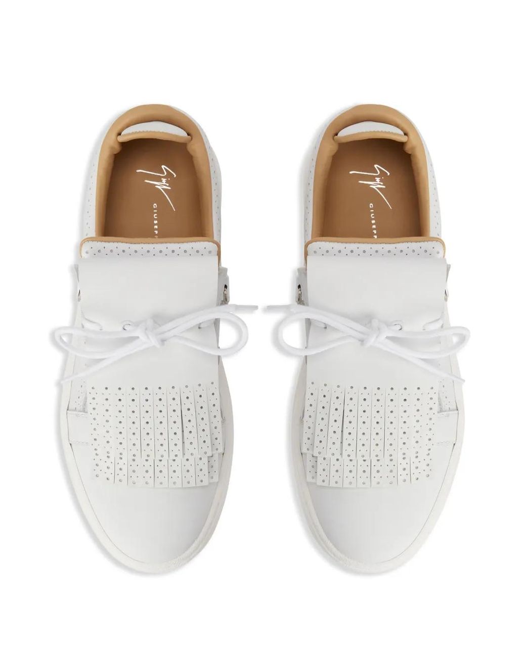 Giuseppe Zanotti White Gz94 Leather Sneakers