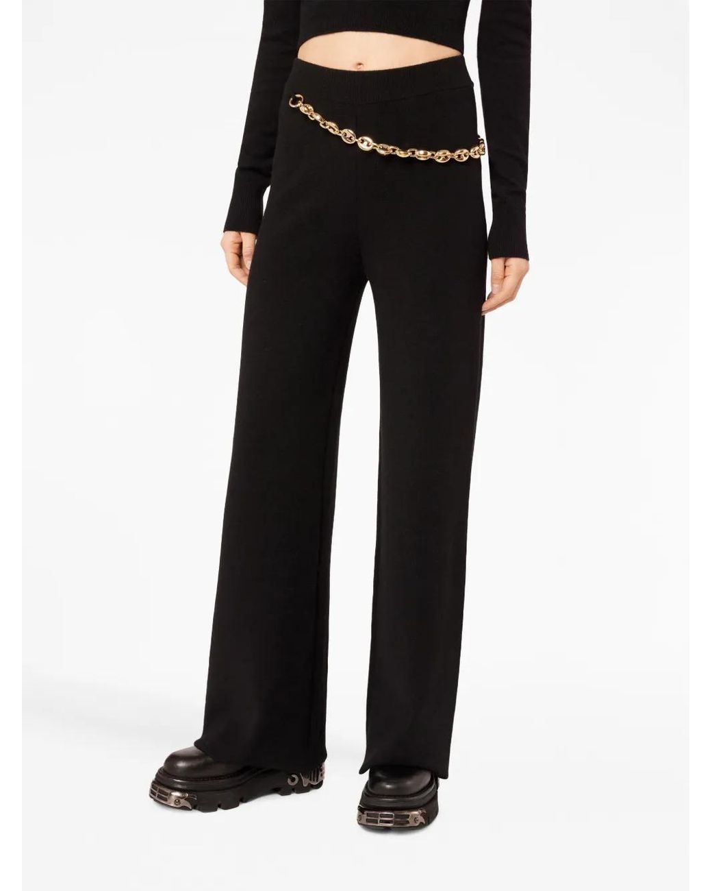 Rabanne Blue Wide Leg Trousers With Belt