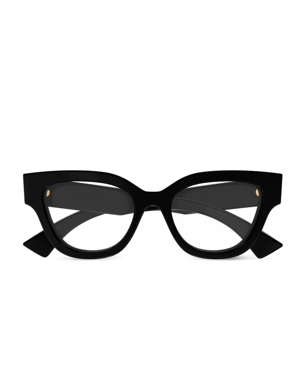 Gucci Black Brille Mit Eckigem Gestell