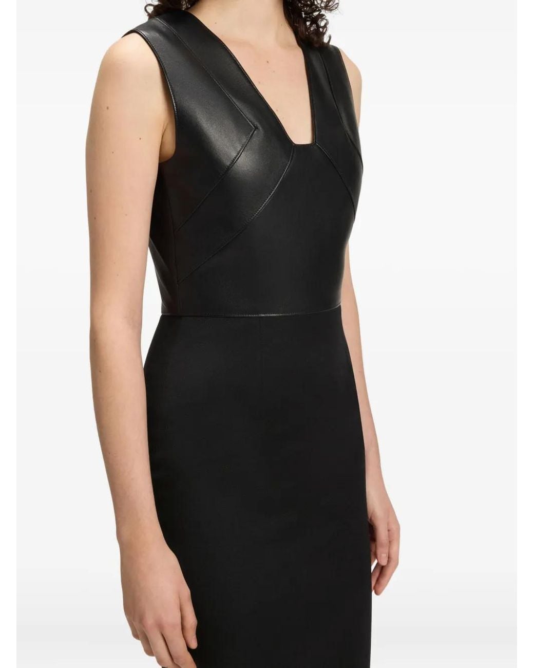 Boss Black Panelled Midi Dress