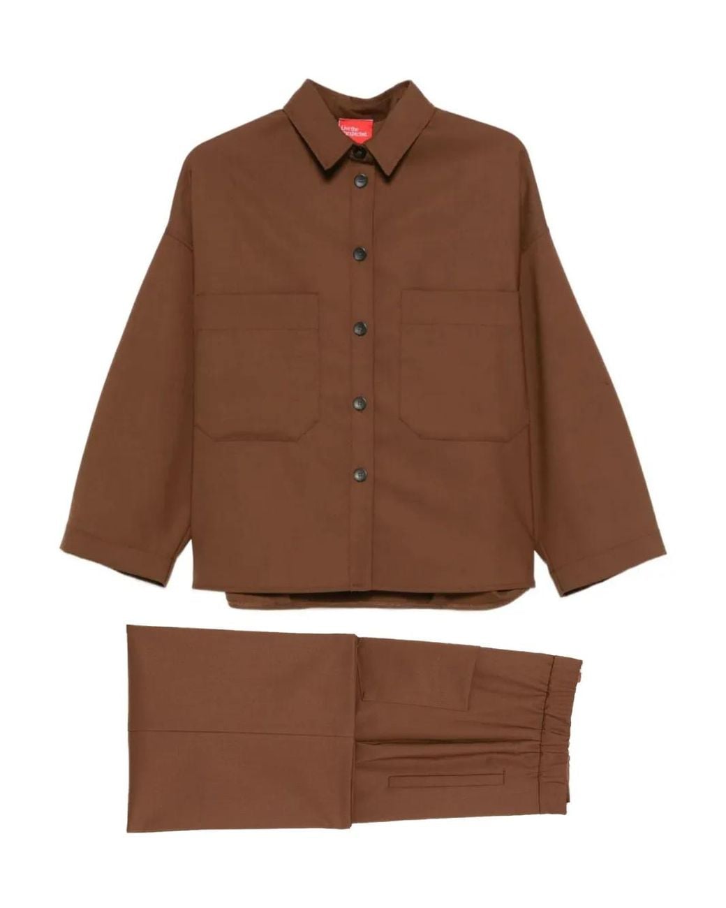 ..,merci Brown Cotton Shirt