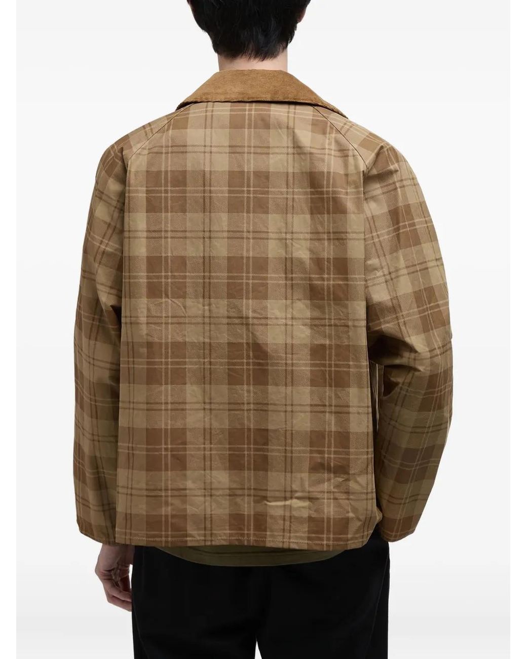 Barbour Brown Check Windbreaker for men