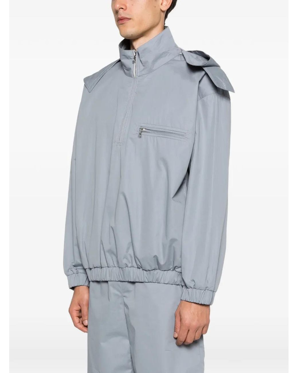 Rier Gray Windbreaker Cotton Jacket for men