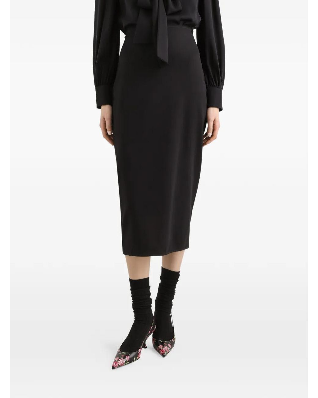 Dolce & Gabbana Black Pencil Style Skirt