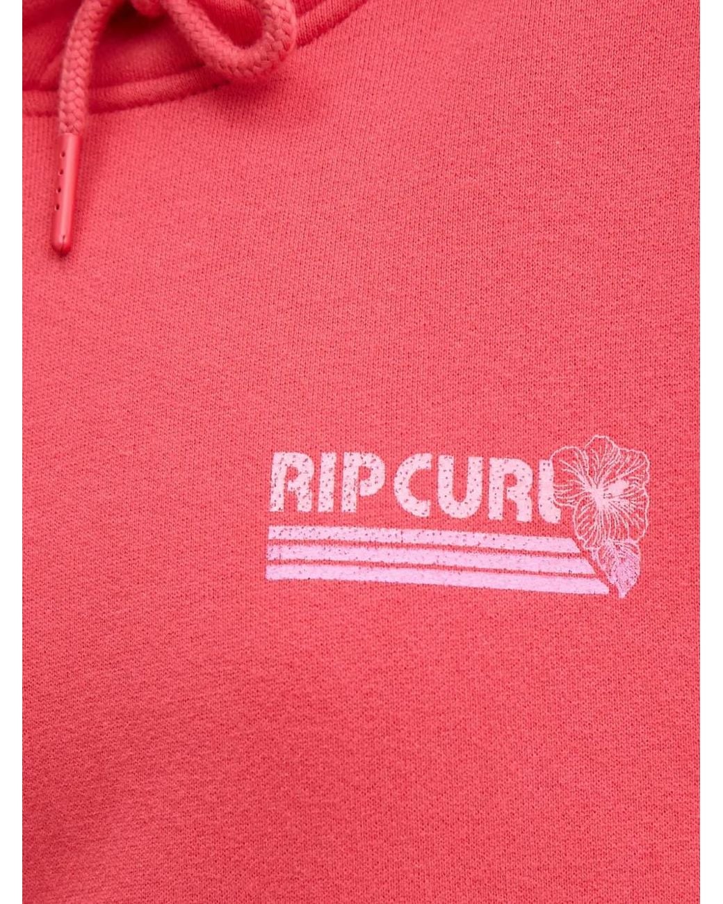 Rip Curl Pink Hoodie Ocean Break Heritage À Imprimé Graphique Et Lien De Resserrage