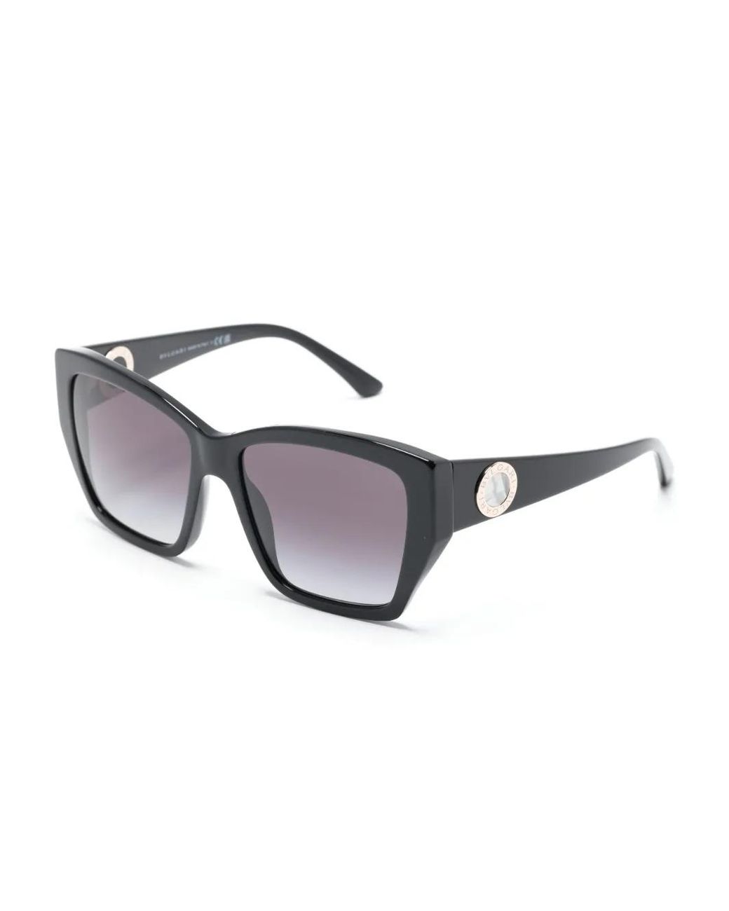 BVLGARI Black Gradient-Effect Square-Frame Sunglasses