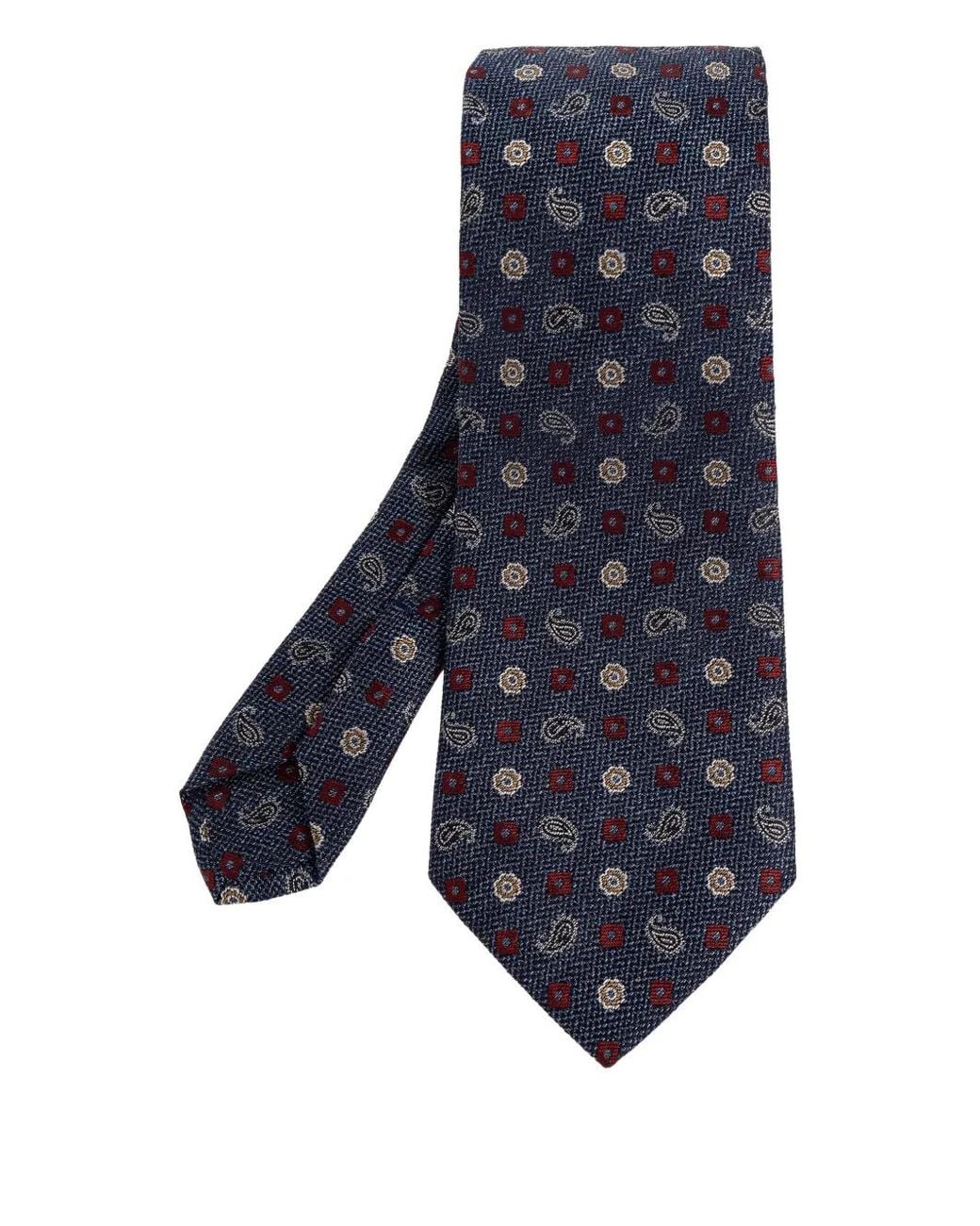 Etro Blue Paisley-Motifs Tie for men