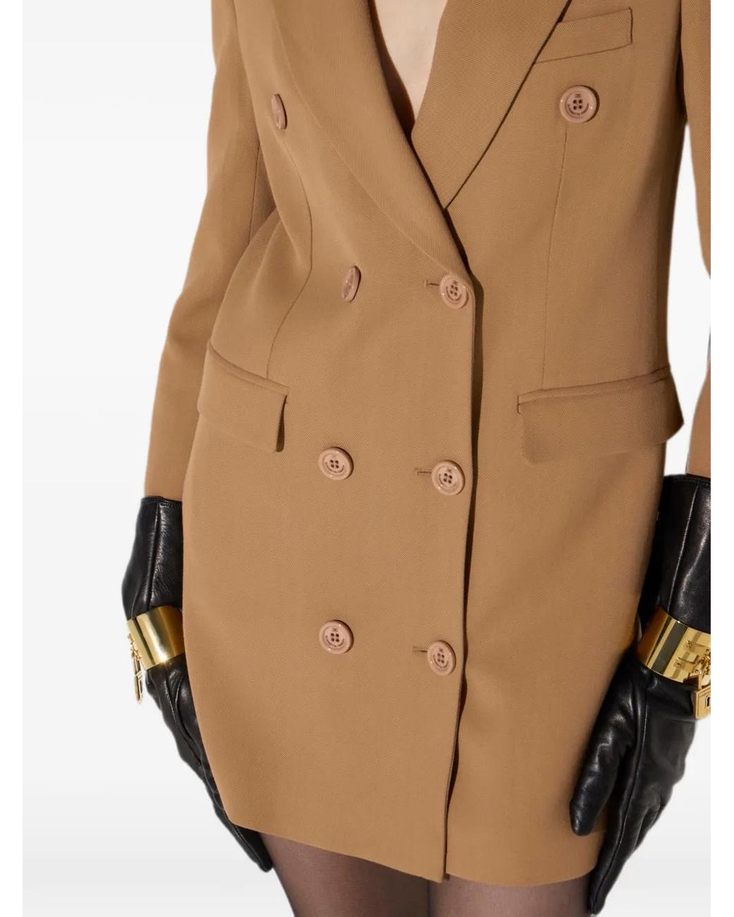 Elisabetta Franchi Natural Flowing Gabardine Dress
