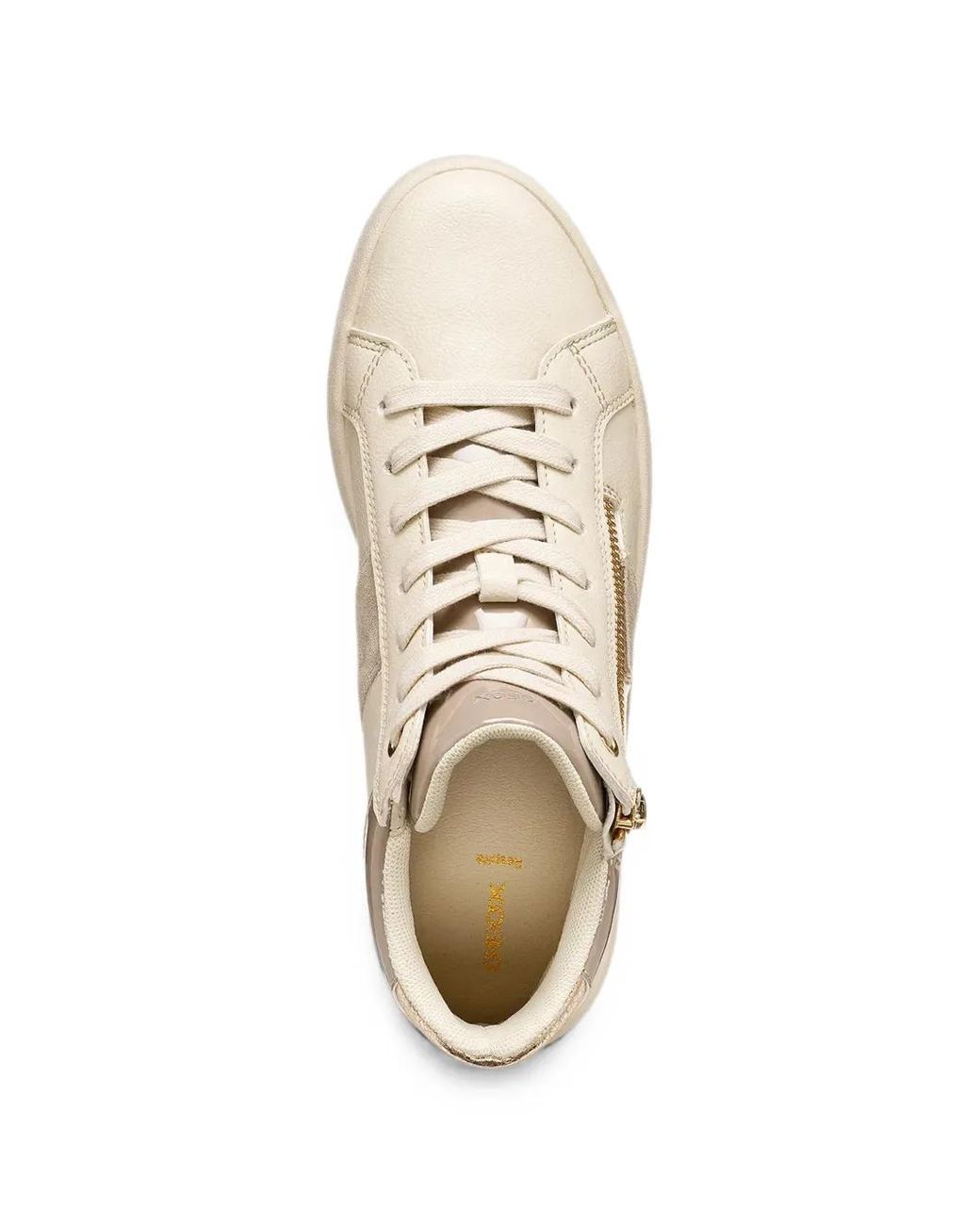Geox White Blomiee Side-Zip Panelled Sneakers