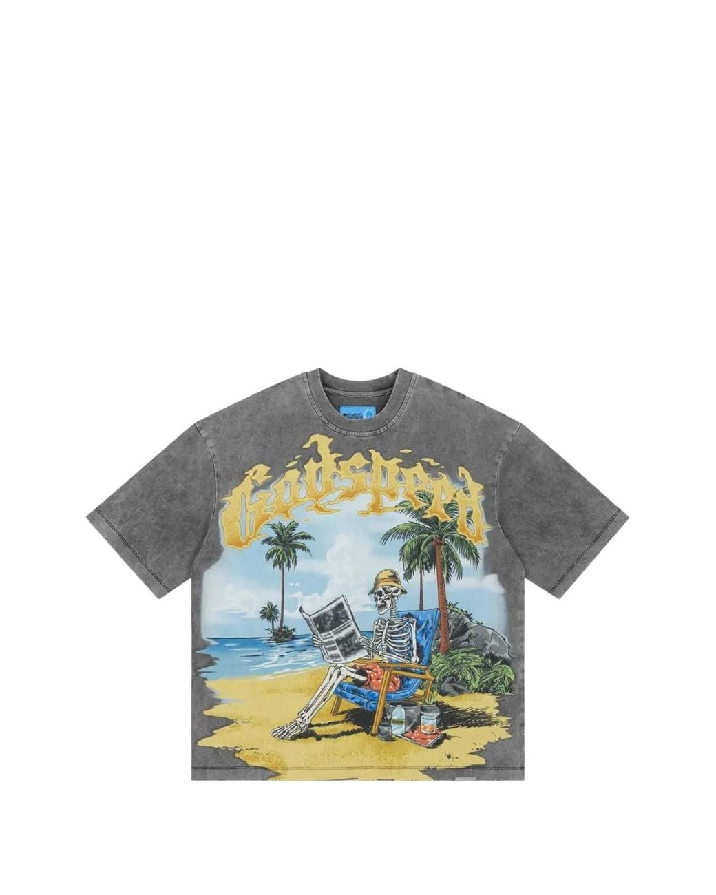 Godspeed Blue Skeleton Beach Ii Graphic-Print T-Shirt for men