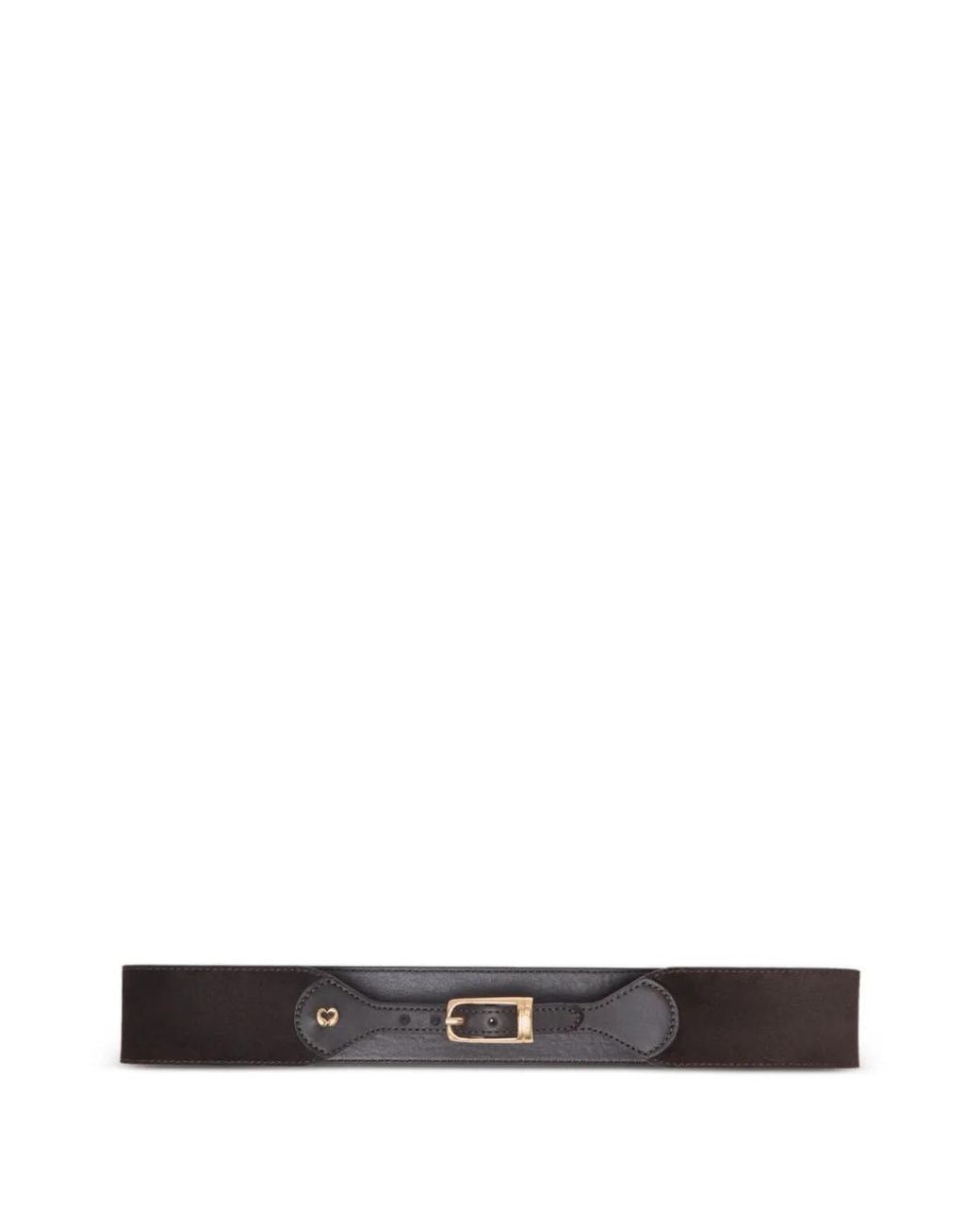 Maje White Mixed Suede And Leather Corset Belt