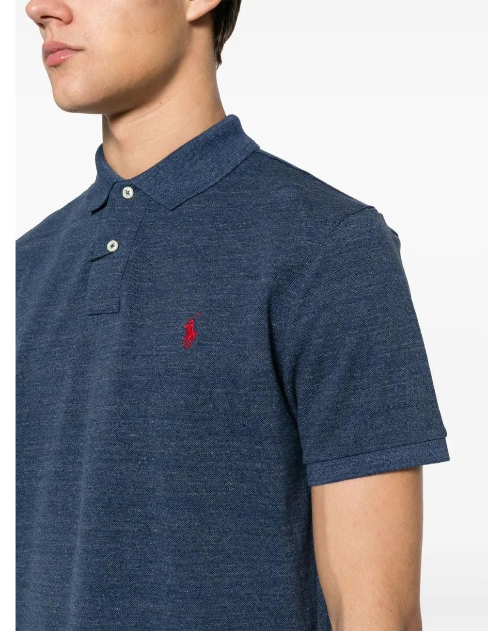 Polo Ralph Lauren Blue Cotton Piqué Polo for men