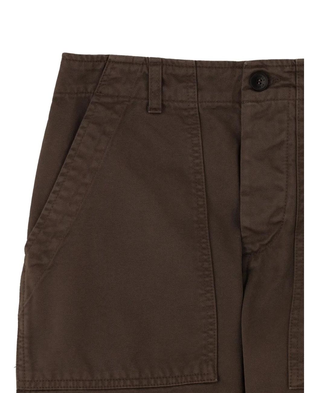 Fortela Blue Fatigue Patch-Pockets Trousers