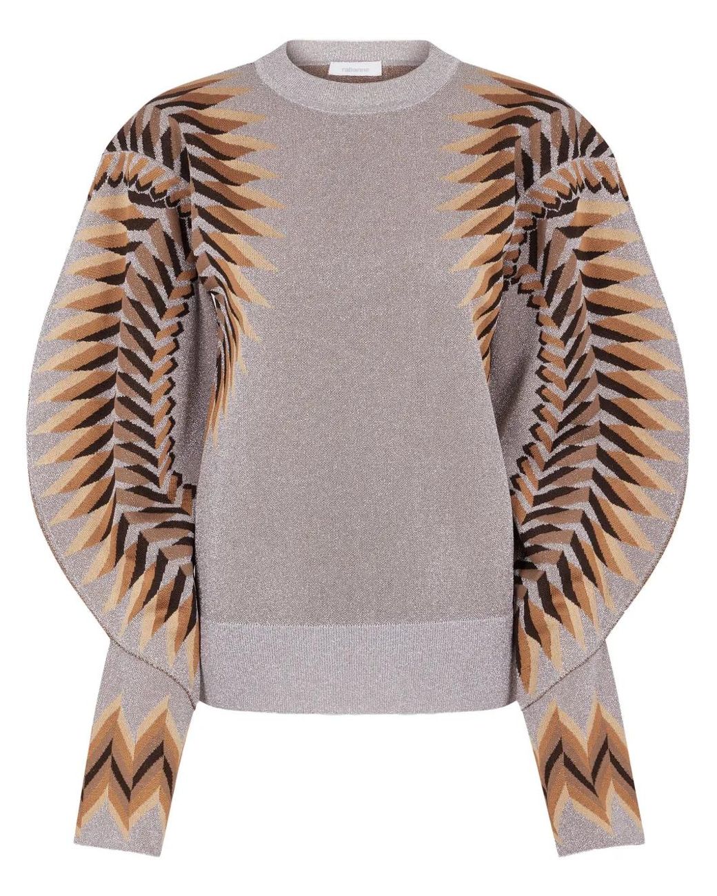 Rabanne Brown Jacquard Sweater